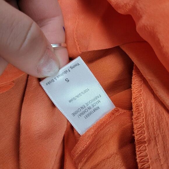 young fabulous and broke womens s Silk Orange Romper tiedye boho festival comfy - Picture 7 of 7